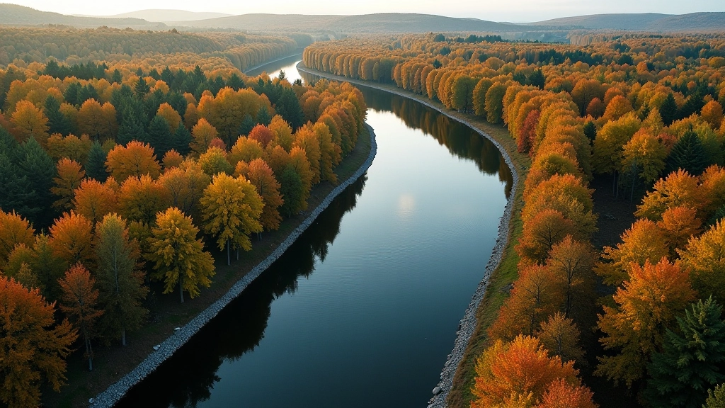 Nemuno upės meandrų žiūrimas iš piliakalnio viršaus